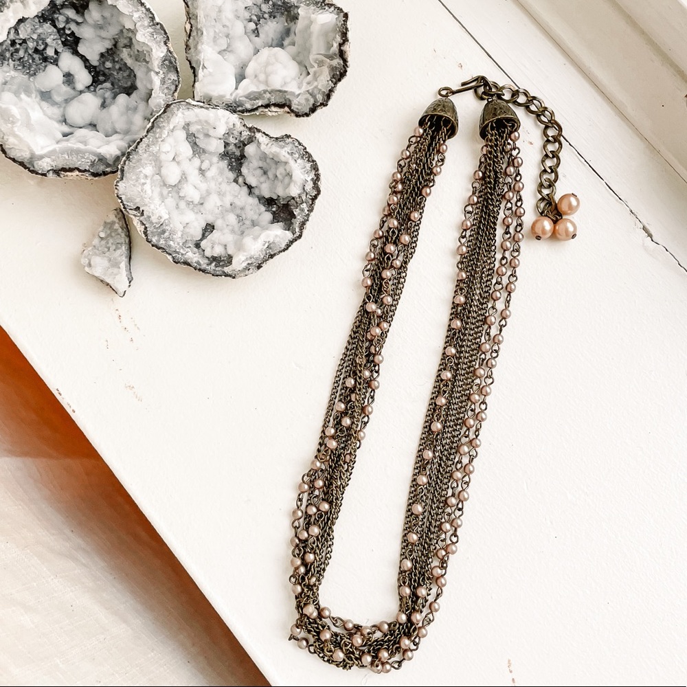 • premier designs gold beaded necklace •